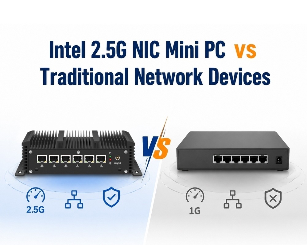 最新の企業ブログについて インテル 2.5G イーサネット ミニPC VS 従来のネットワークデバイス:柔軟な企業ネットワークのためのアプリケーションの違い