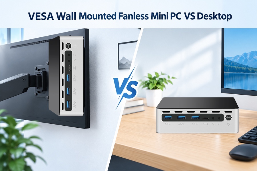 最新の企業ブログについて VESA 壁掛け扇風機のないミニPC VS デスクトップ: 配置 散熱 ケーブル管理 比較
