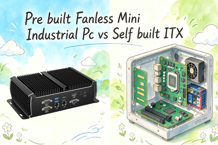 最新の企業ブログについて Pre built Fanless Mini Industrial Pc vs Self built ITX: Total Cost and Setup Effort Compared