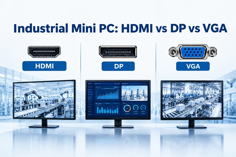 最新の企業ブログについて 産業用ミニPC：HD-MI vs DP vs VGA — マルチスクリーン産業用監視のためのディスプレイインターフェイス比較