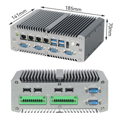 購入 インテル・コア I7-10510Uプロセッサ 4 つのLANと6 つのCOMを搭載したインダストリアルミニPC オンライン製造