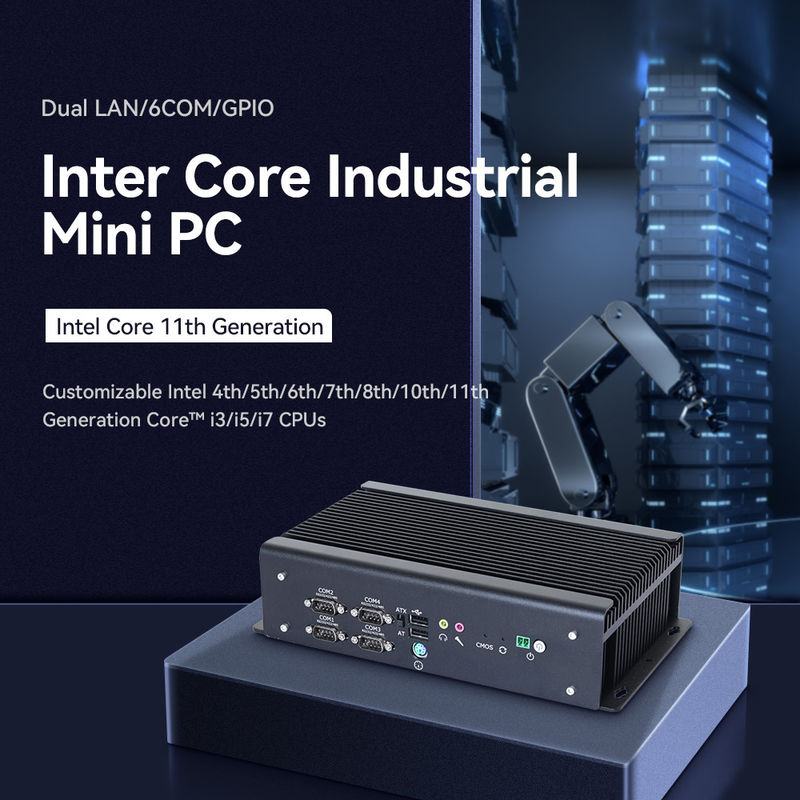 ファンレス　ミニPC　 I7-1165G7 ６LAN Fanless PC i7, Mini Desktop Computer with Core i7-1165G7