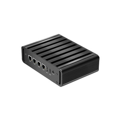 インテル N100 4 LAN デュアル COM インダストリアル ミニファンレス PC WIFI DDR4 16G RAM Windows Linux